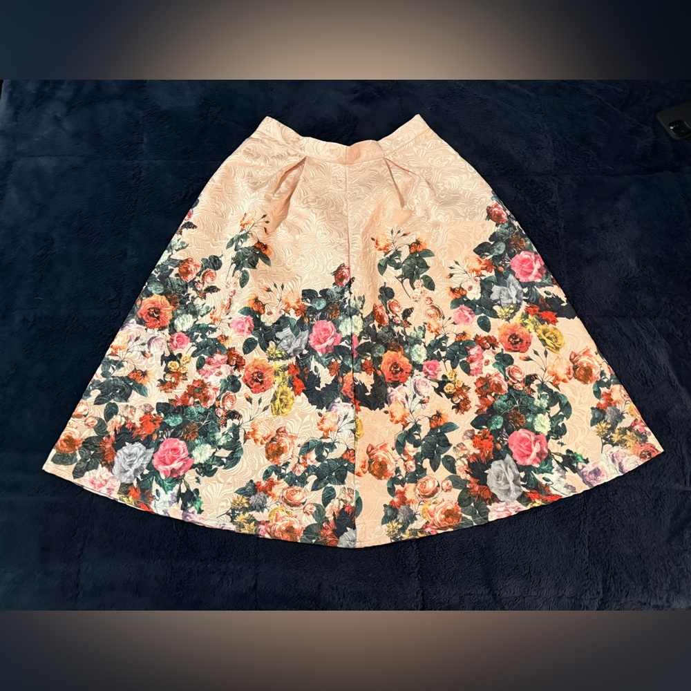 Chicwish Embossed A-Line Skirt